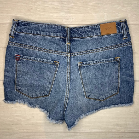 BDG High Rise Dree Cheeky Cutoff Shorts Size 25 - Picture 6 of 11